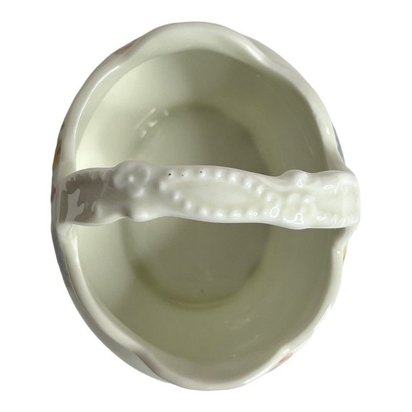 Takahashi San Francisco Porcelain Basket Floral‎ Butterfly Trinket Dish Japan - Picture 8 of 13